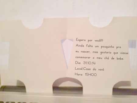 Convite Em formato de Boddy