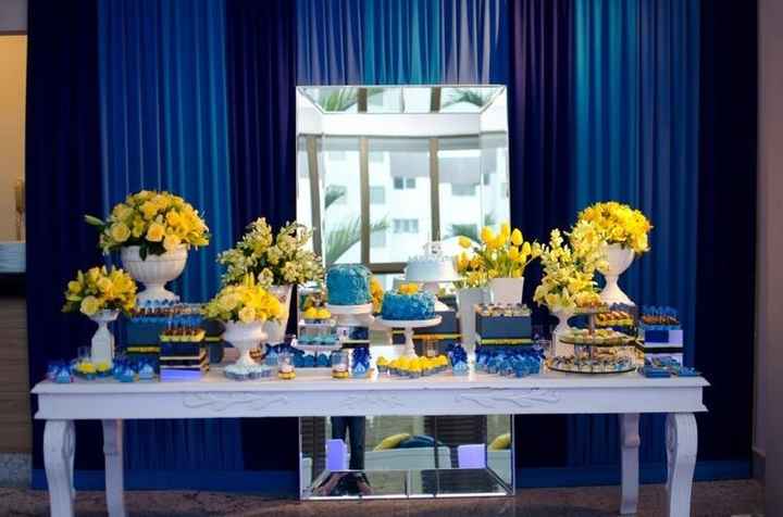 casamento azul e amarelo