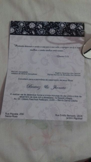 Convites e lembrancinhas chegaram !!! - 2