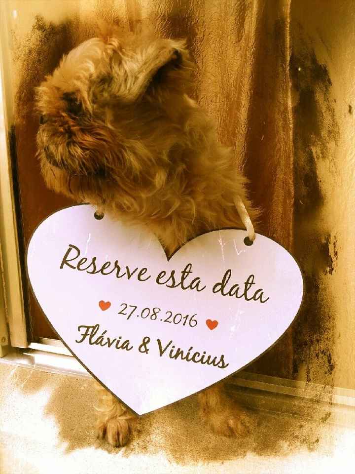 Meu save the date - com pet - 2