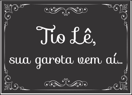 Plaquinha da entrada da cerimonia 1