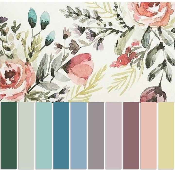 Paleta de Cores [decoração] [vestidos de madrinhas]