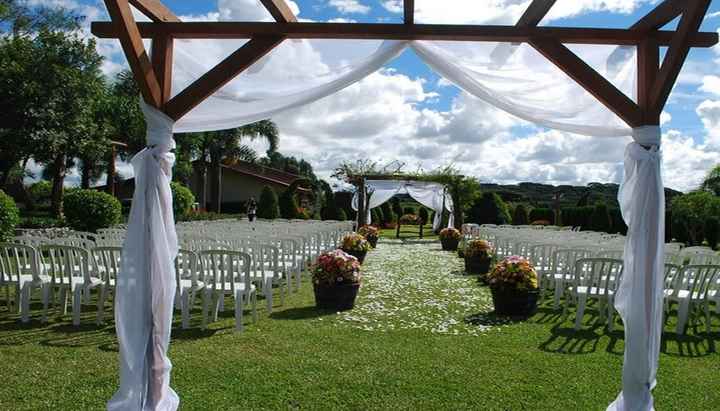 decoração da cerimônia