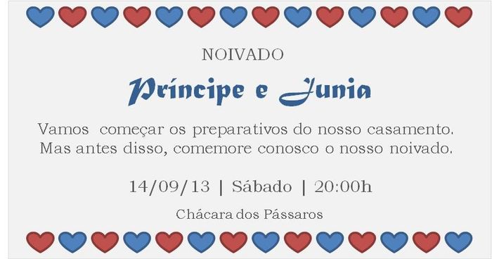 Convite Noivado