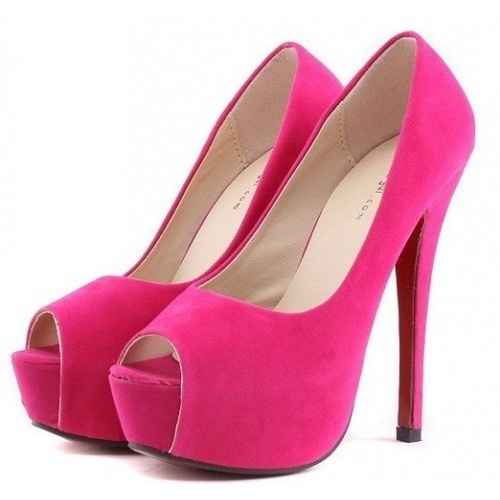 Peep Toe Nobuck Pink