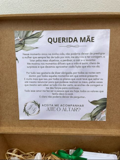 Caixinha Mãe da Noiva 🤍 2
