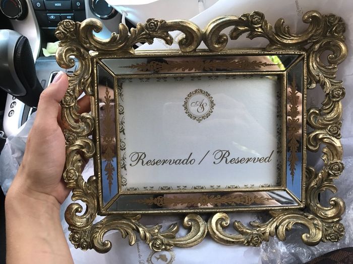Quadro para reservar a mesa dos nossos pais (alugado)