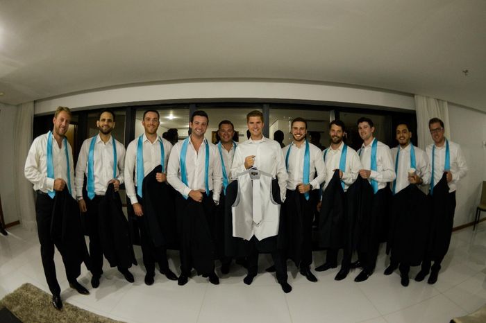 Meu noivo + padrinhos no making off!