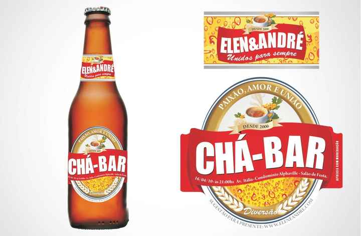 Rotulo para cerveja- cha bar