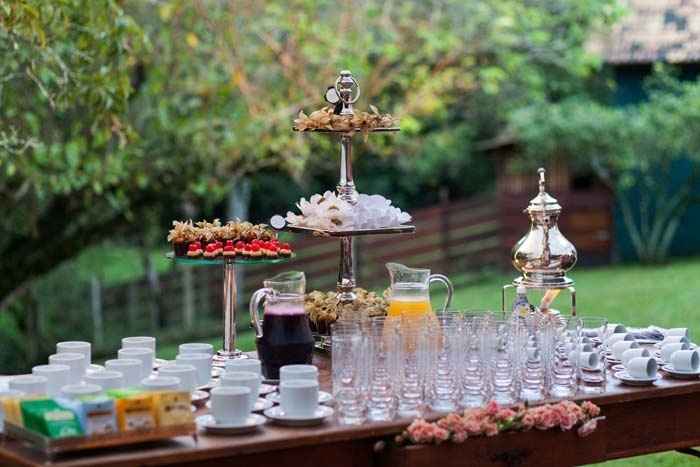 Mesa de Chá e Café