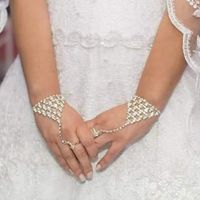 Luvas de strass