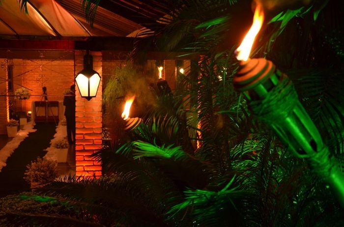 Tocha de fogo da entrada