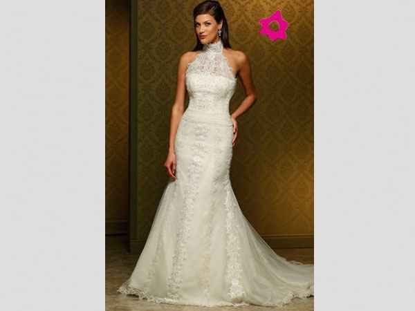 vestido sereia com gola americana