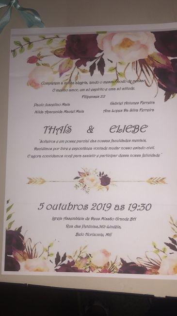 Convite diy - primeira tentativa 2