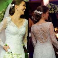Vestido com manga