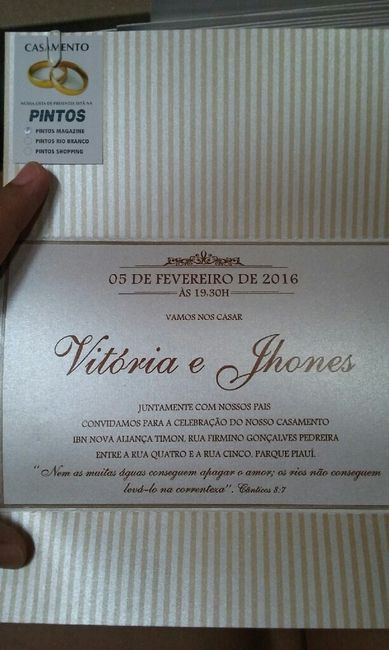 Convite pronto para entrega. vem ver! - 2