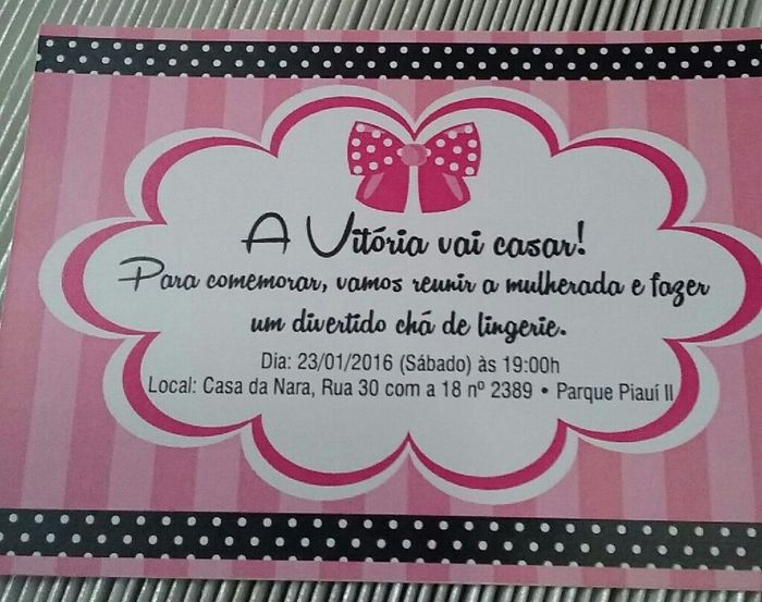 Convite pronto para entrega. vem ver! - 3