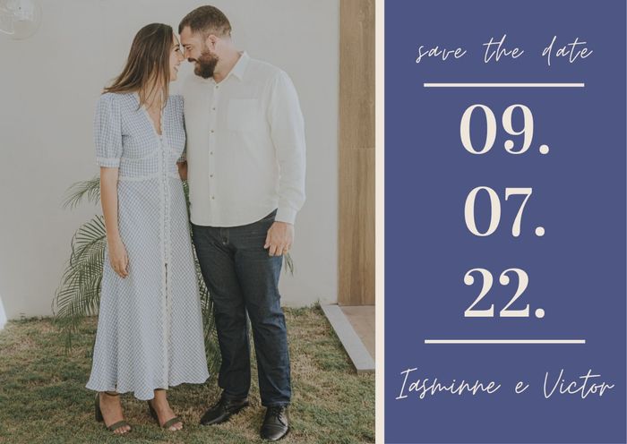 Antes do convite oficial, vai mandar um save the date? 1