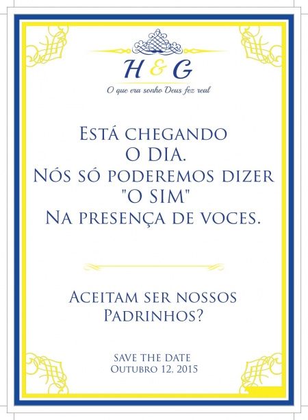 Convite Padrinhos