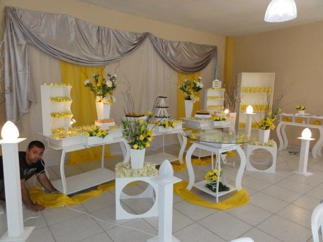 decoração amarela