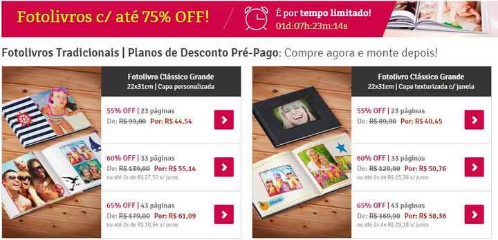 Promoção de Fotolivros