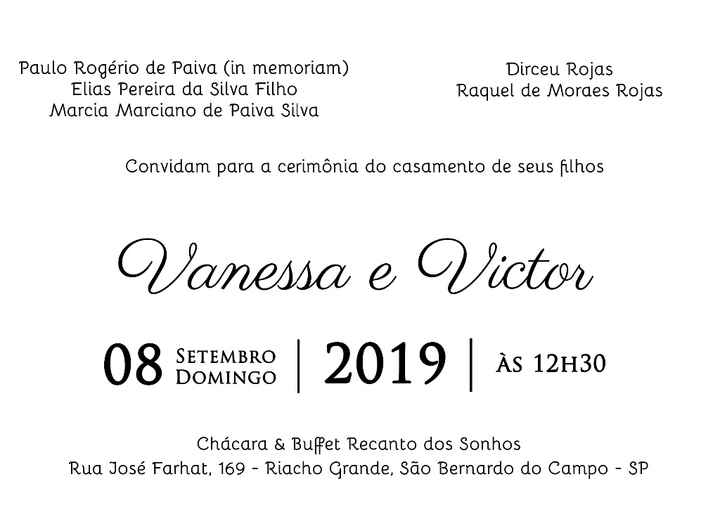 Convite 1 - Sem desenho