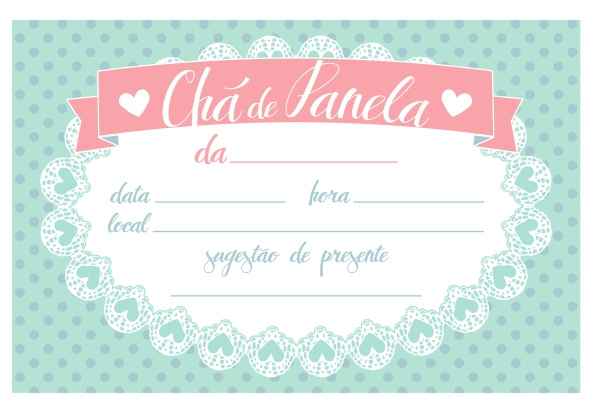 Convite do Chá de Panela 