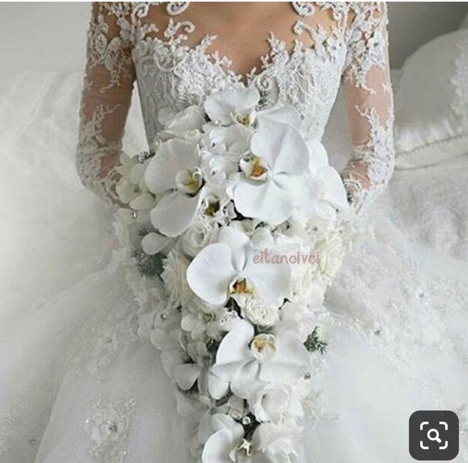 Minha inspiração de Buquê: Cascata de Orquídeas Brancas - 3