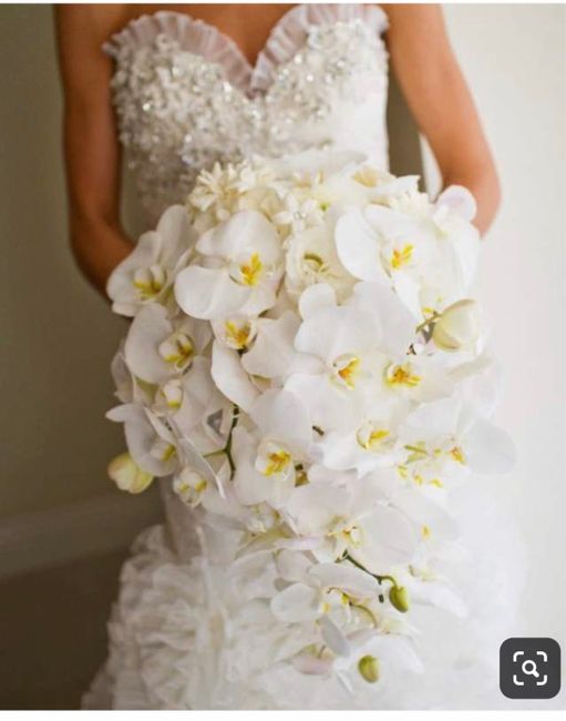 Minha inspiração de Buquê: Cascata de Orquídeas Brancas - 2