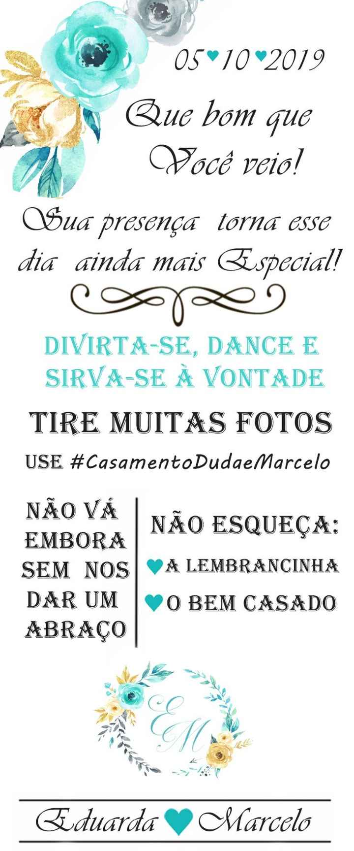 Para cada convidado!