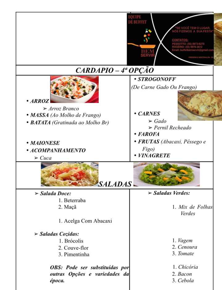 o que servirão no Jantar? - 1