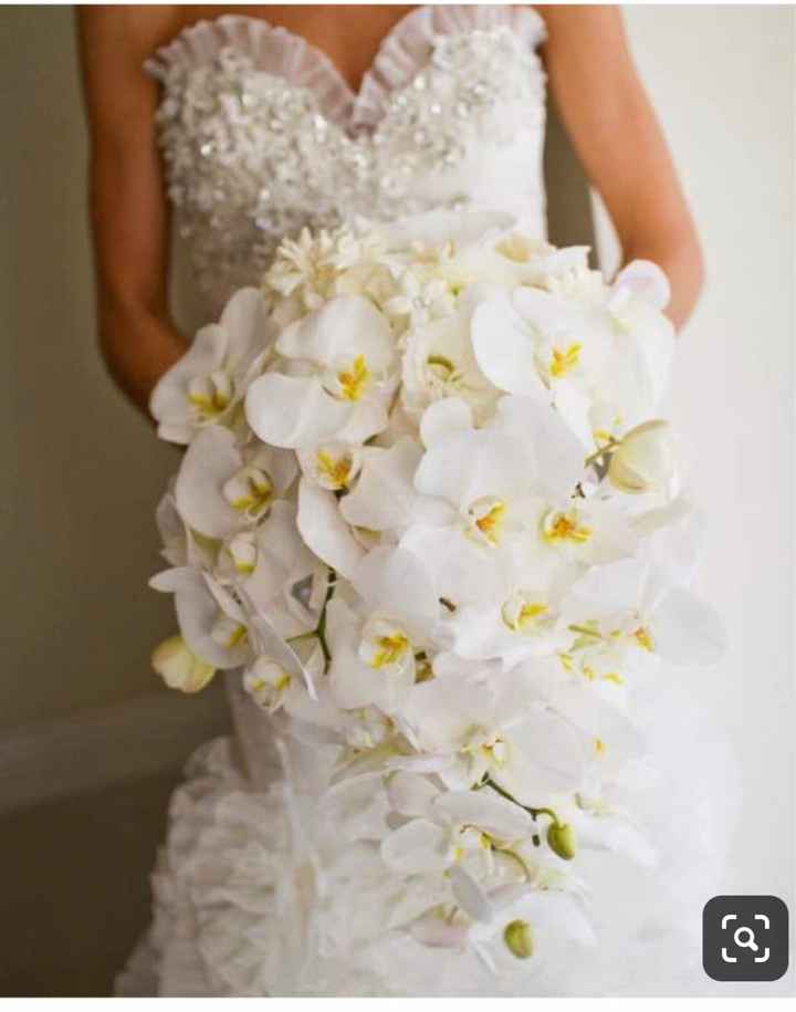 Minha inspiração de Buquê: Cascata de Orquídeas Brancas - 2