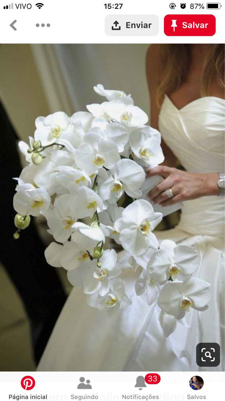 Minha inspiração de Buquê: Cascata de Orquídeas Brancas - 4