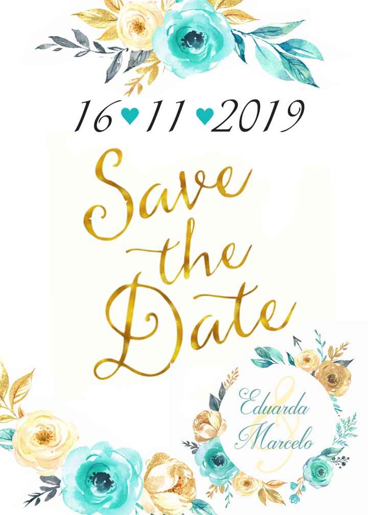 Meu save the date - 1 ano antes #casamentohugoebea - 1