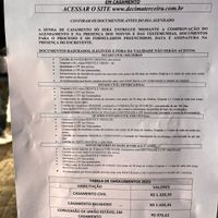 Valor do Cartório/casamento Civil - 1