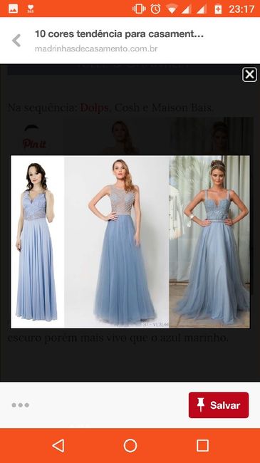 Qual será a cor dos vestidos das madrinhas? 3