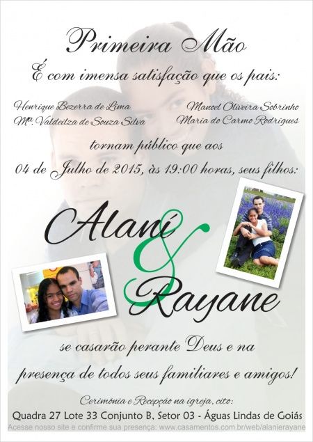Nosso convite de casamento