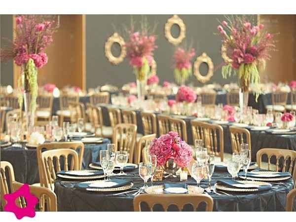 Decoração casamento Azul e Rosa