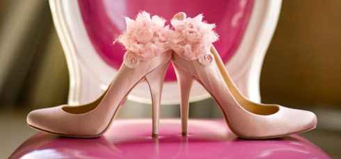 Sapato para noiva cor de rosa