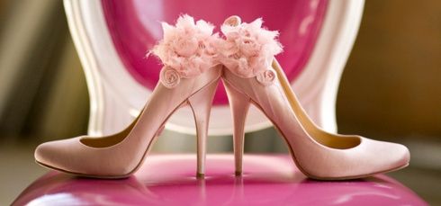 Sapato para noiva cor de rosa