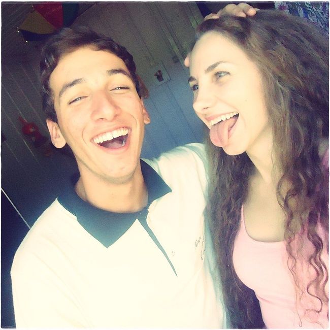 Foto divertida com meu noivo
