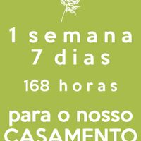 1 semana para o grande dia