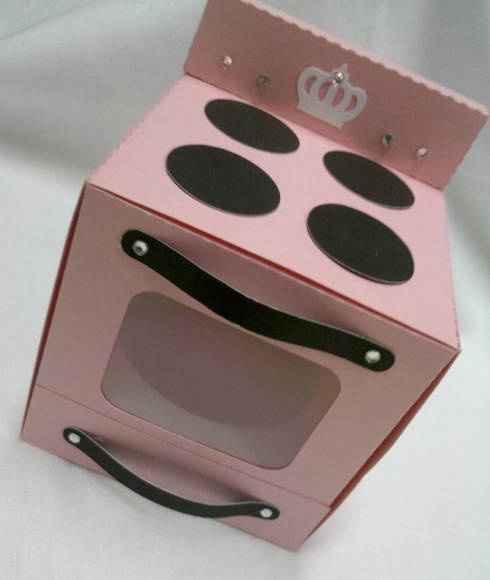 Embalagem cupcake em fogão
