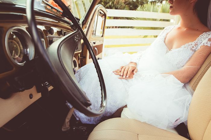 Eu cheguei na cerimônia de...fusca! - 2