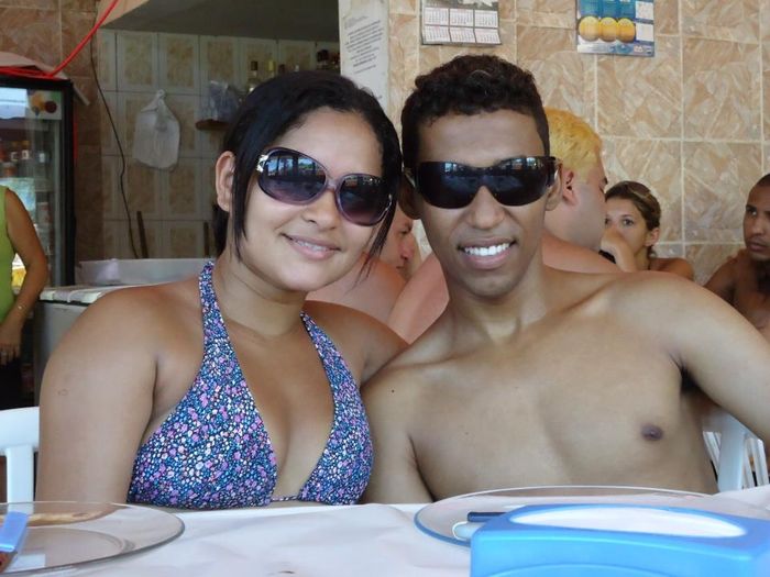 Almoço depois de um dia de curtição na praia...