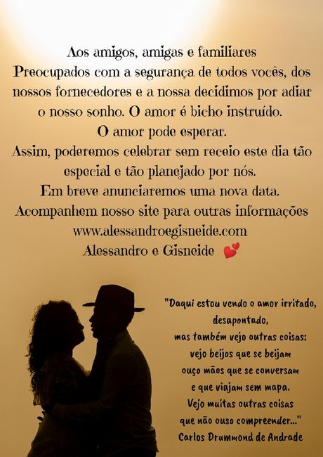 Covid-19 - casamento adiado 2