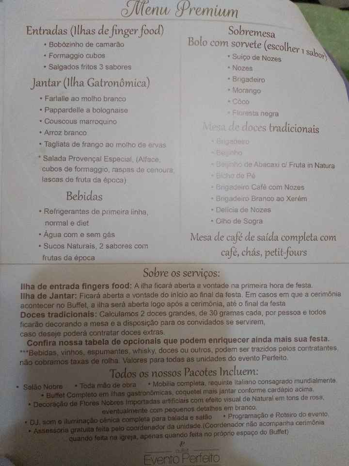 Cardápio e + - Evento Perfeito [help] [indicações] - 1