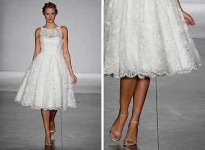Vestido de Noiva curto rodado