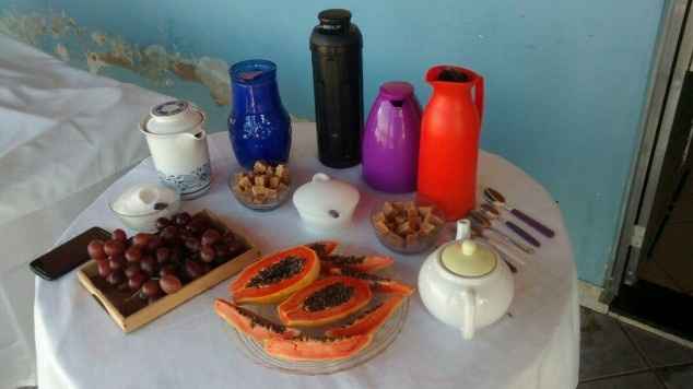 Mesa do café-Cafe colonial