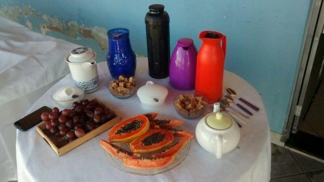 Mesa do café-Cafe colonial